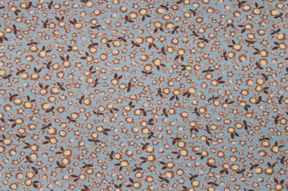 Baumwolljersey Flowers & Wood mit kleinen Blümchen in hellblau und rose Detailbild