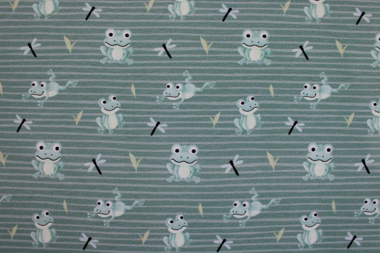 Baumwolljersey Froggy Frösche - mint