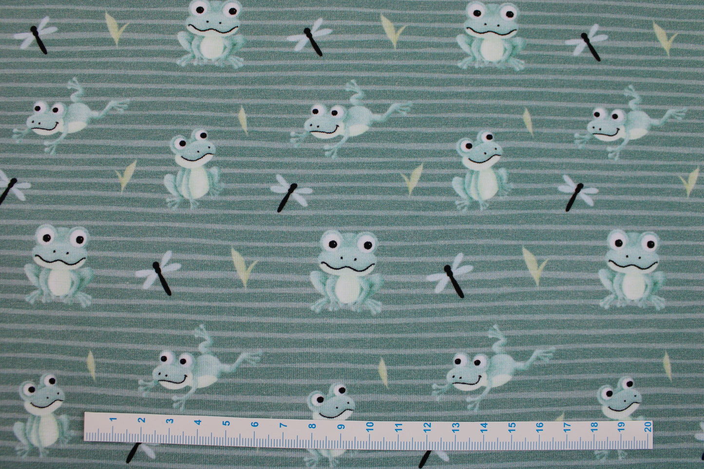 Baumwolljersey Froggy Frösche - mint