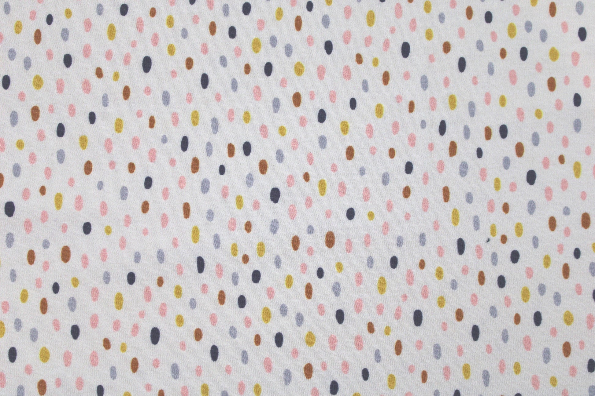 Heller Baumwolljersey Little Big mit bunten Tupfen Detailbild