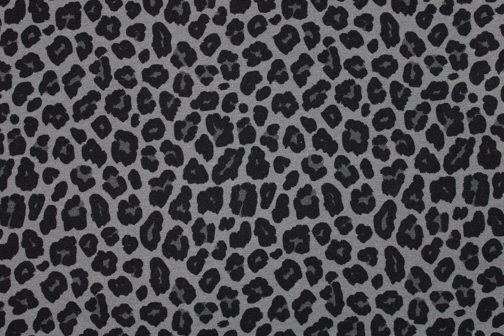 Baumwolljersey Theo mit dunkelgrauem Leomuster Detailbild