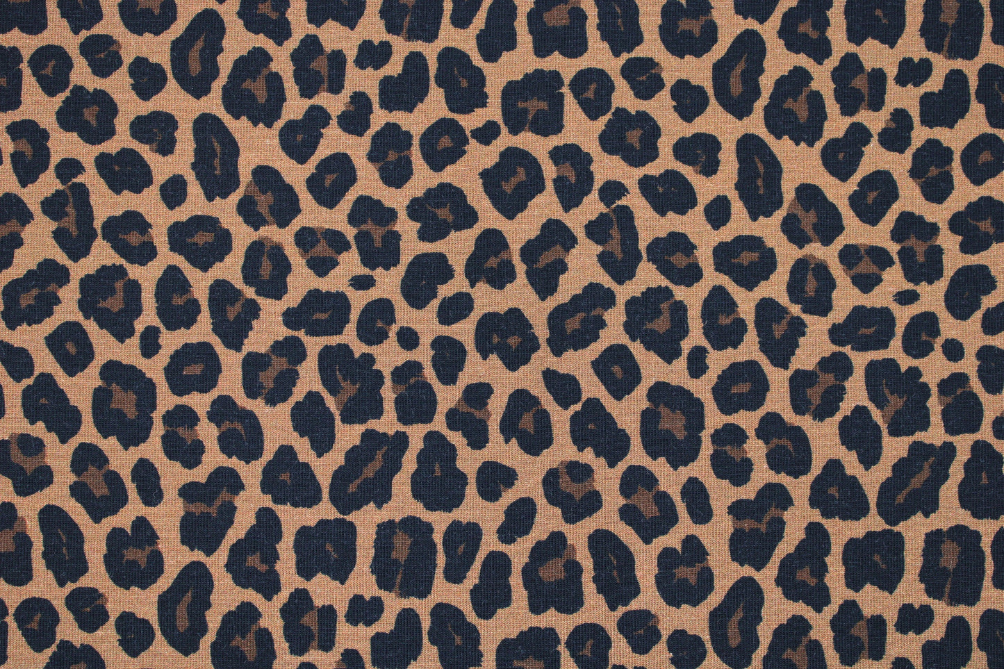 Baumwolljersey Theo mit Leoprint in Braun und Schwarz Detailbild