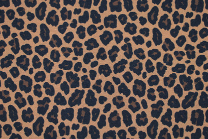 Baumwolljersey Theo mit Leoprint in Braun und Schwarz Detailbild