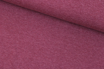Melierter Baumwolljersey Stoff Vanessa in bordeaux quer