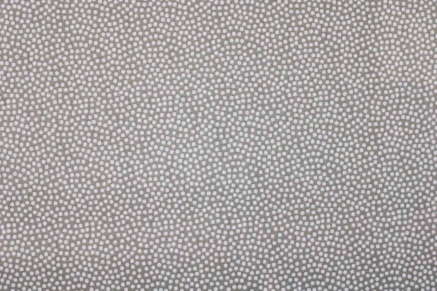 Beiger Baumwollstoff Dotty mit weißen Pünktchen Detailbild