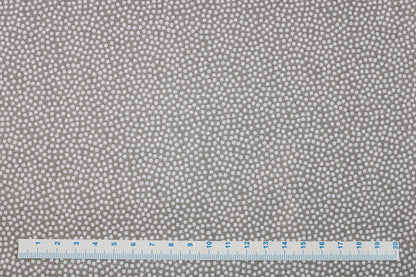 Beiger Baumwollstoff Dotty mit weißen Pünktchen Maßstab