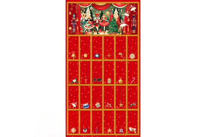 Adventskalender-Panel in rot