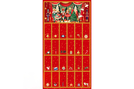 Adventskalender-Panel in rot