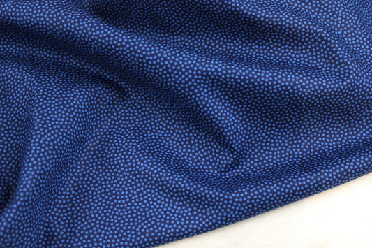 Baumwollstoff Dotty mit kleinen Pünktchen in Blau