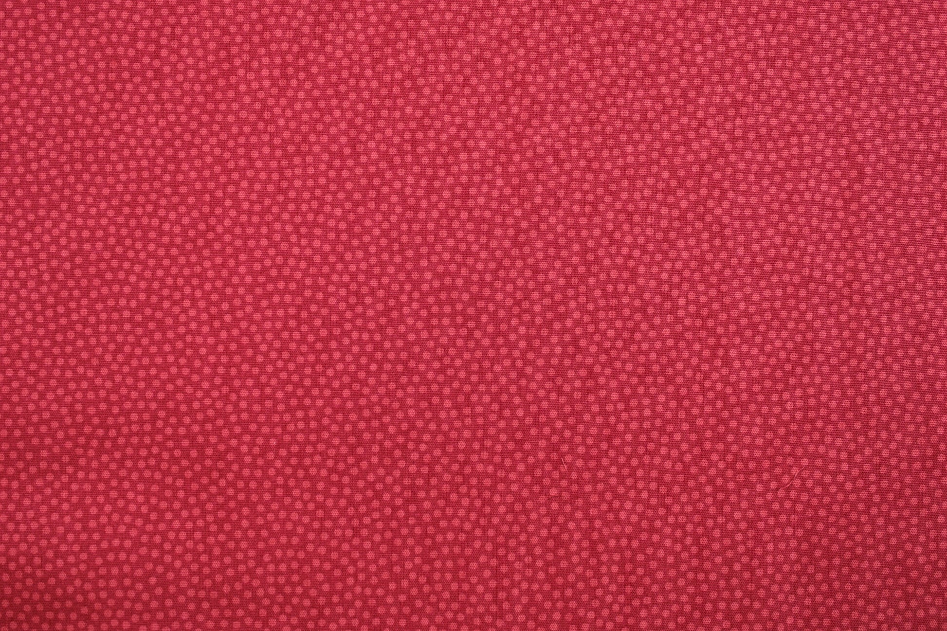 Baumwollstoff Dotty mit kleinen roten Pünktchen Ton in Ton Detailbild