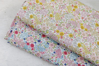 Baumwollstoff Gardening mit kleinen Blümchen verschiedene Farben
