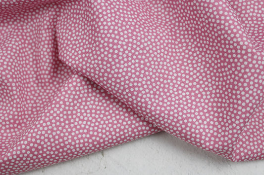 Baumwollstoff Dotty mit Pünktchen in rosa/weiß