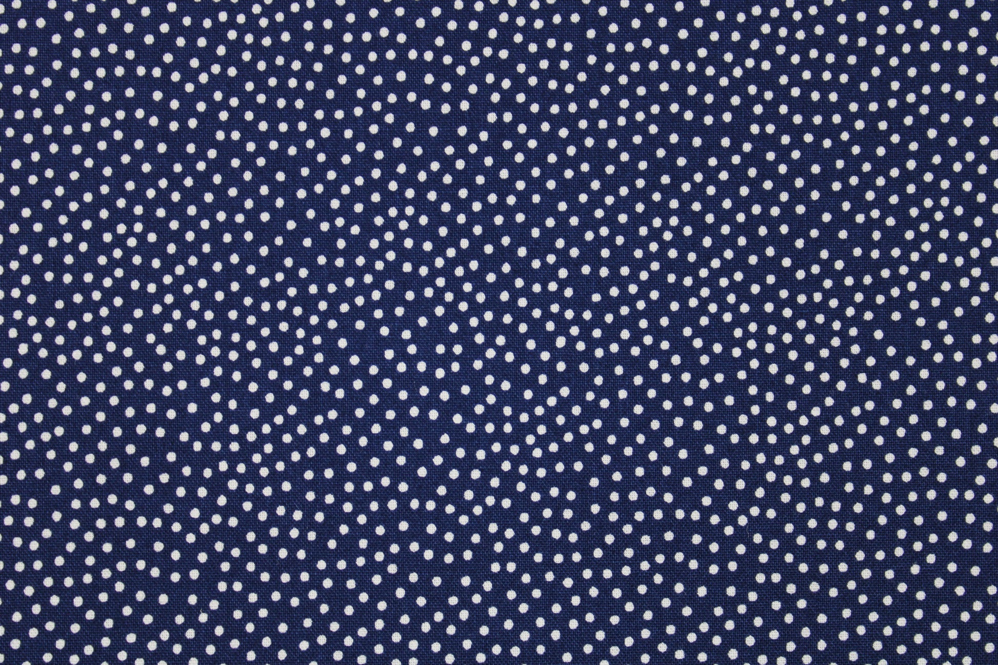 Baumwollstoff in Dunkelblau mit weißen Pünktchen aus der Reihe Garden Pindots Detailbild