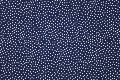 Baumwollstoff in Dunkelblau mit weißen Pünktchen aus der Reihe Garden Pindots Detailbild
