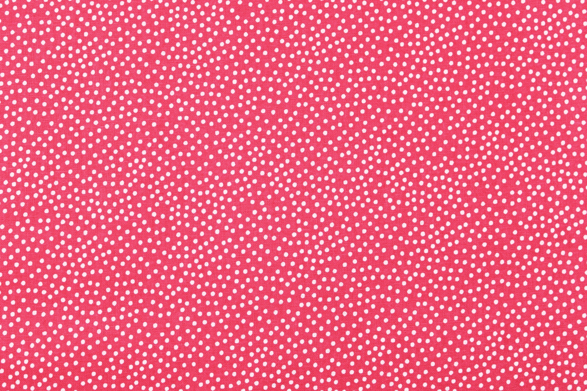 Baumwollstoff Garden Pindot in Koralle mit kleinen weißen Pünktchen Detailbild