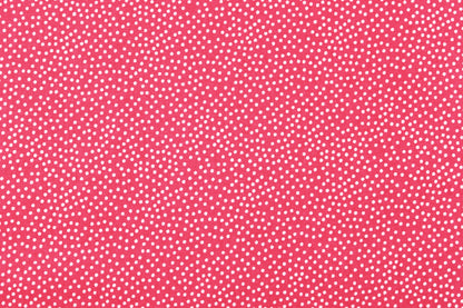 Baumwollstoff Garden Pindot in Koralle mit kleinen weißen Pünktchen Detailbild