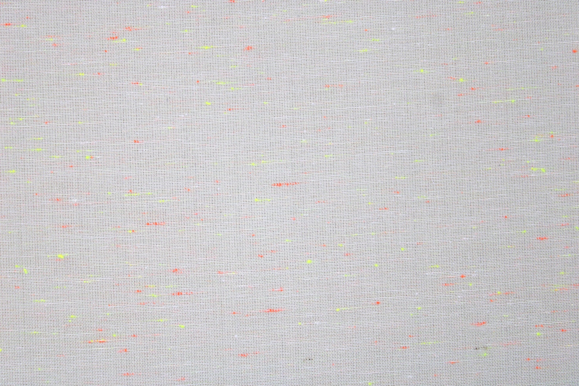 Baumwollstoff Neon Neppy mit kleinen Neonfäden in Gelb und Orange Detailbild