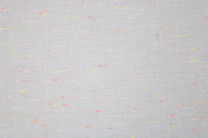Baumwollstoff Neon Neppy mit kleinen Neonfäden in Gelb und Orange Detailbild