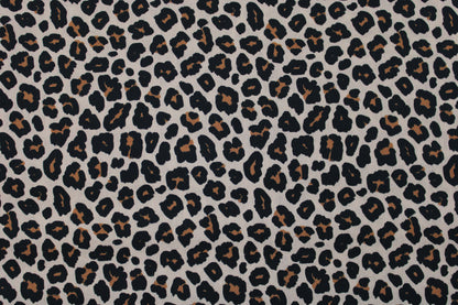 Baumwollstoff Tim mit klassischem Leomuster in Beige Detailbild