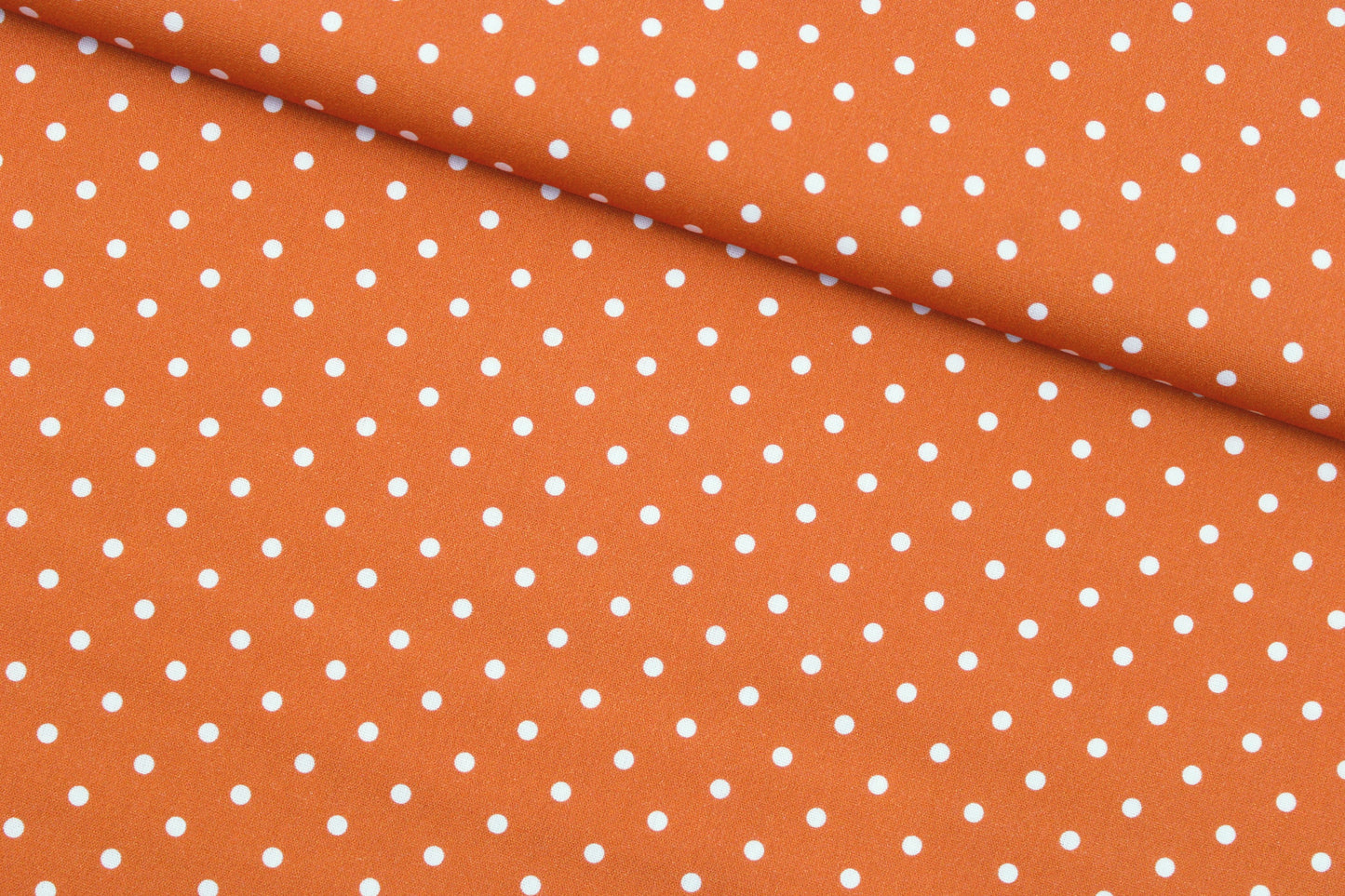 Baumwolle Timo Punkte - orange/weiß
