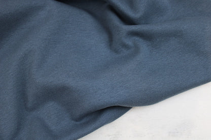 Bündchenstoff Heike in uni Jeansblau