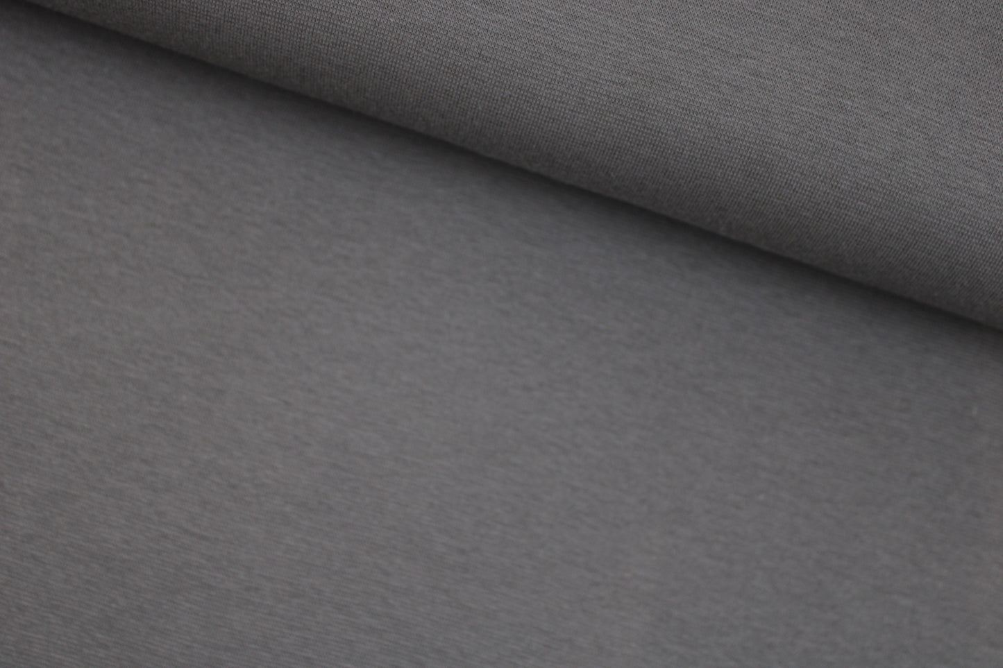 Bündchenstoff Heike in uni dunkelgrau quer