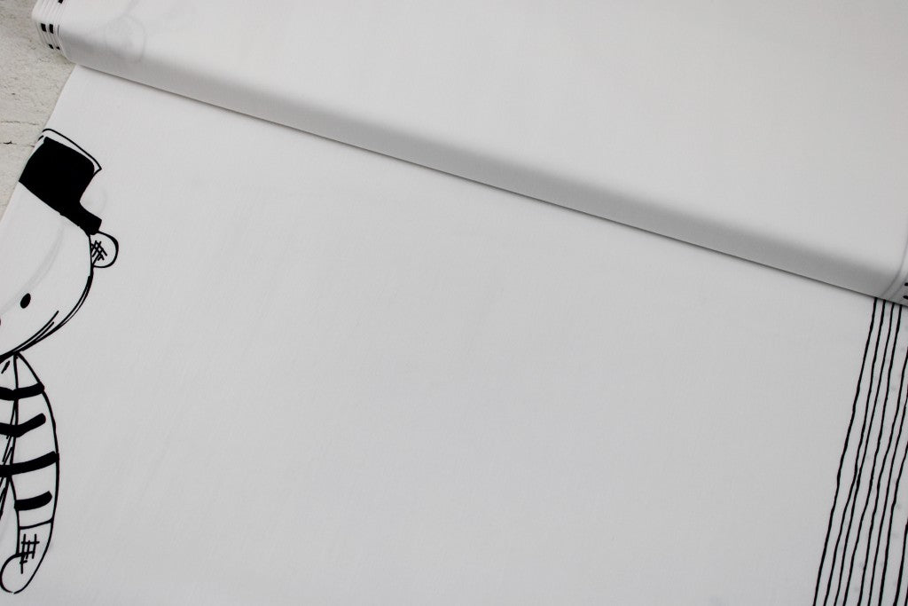 Baumwollpanel mit Bär quer