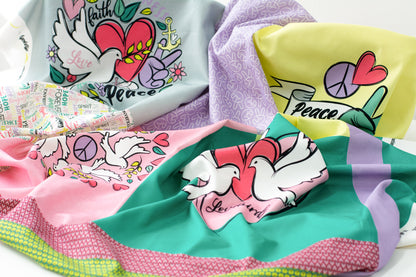 Canvas-Panel Happy Pillow Peace & Love