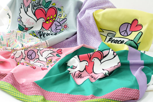 Canvas-Panel Happy Pillow Peace & Love