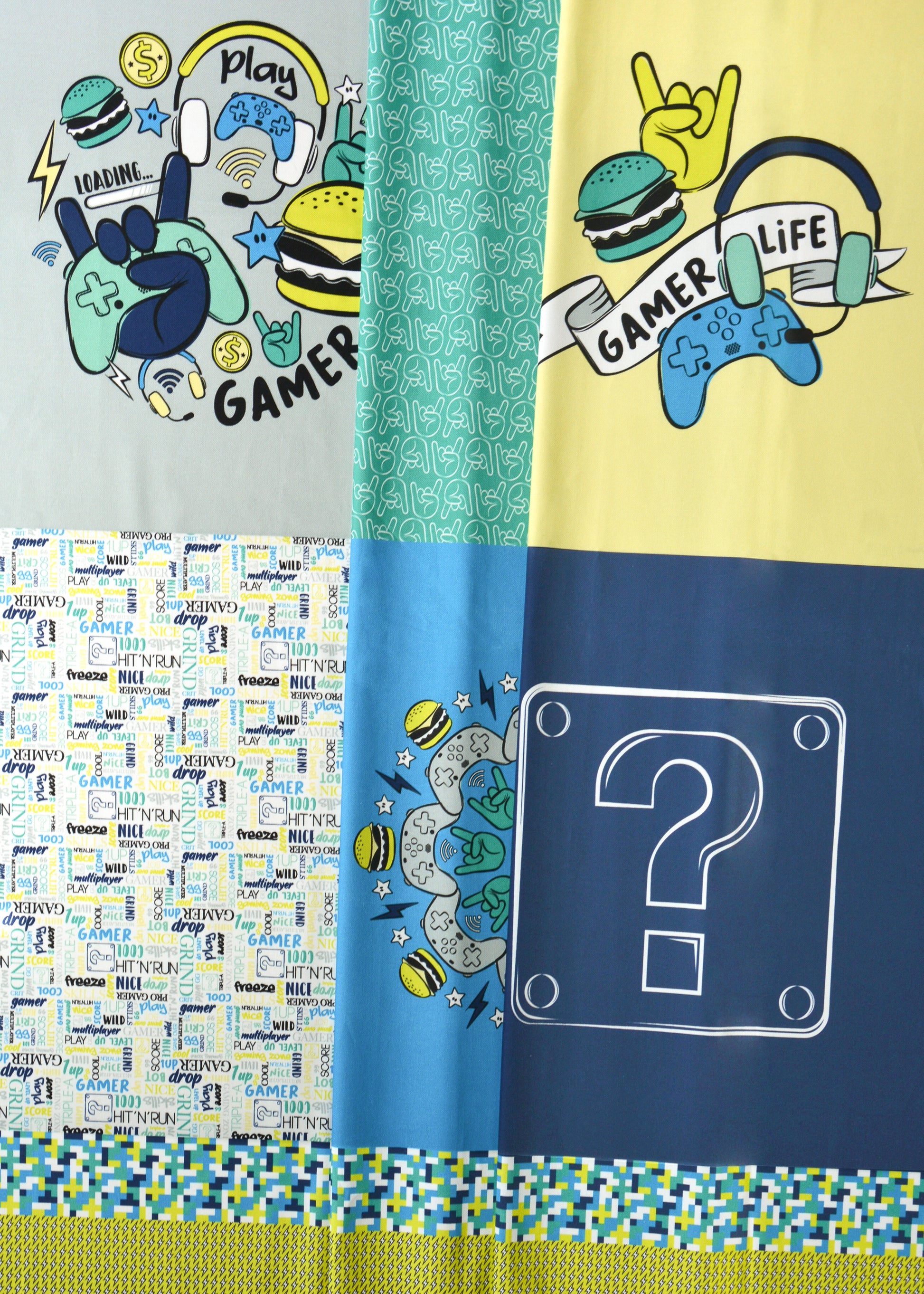 Canvas-Panel Happy Pillow Gamer Stoffansicht