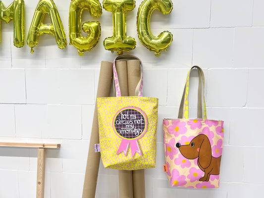 DIY-Taschen-Panel Cherry Picking Bag mit Dackel und Not my Circus, not my Monkeys