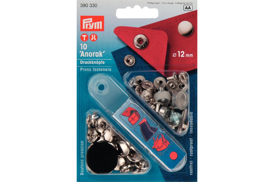 Druckknöpe 12mm, silber 10 Stück