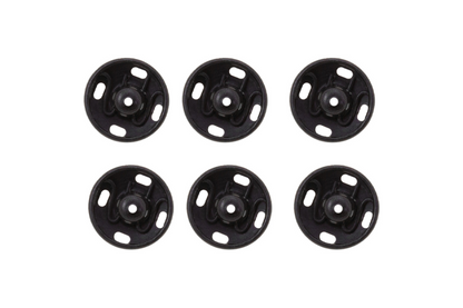 Annäh-Druckknöpfe in Schwarz 13mm