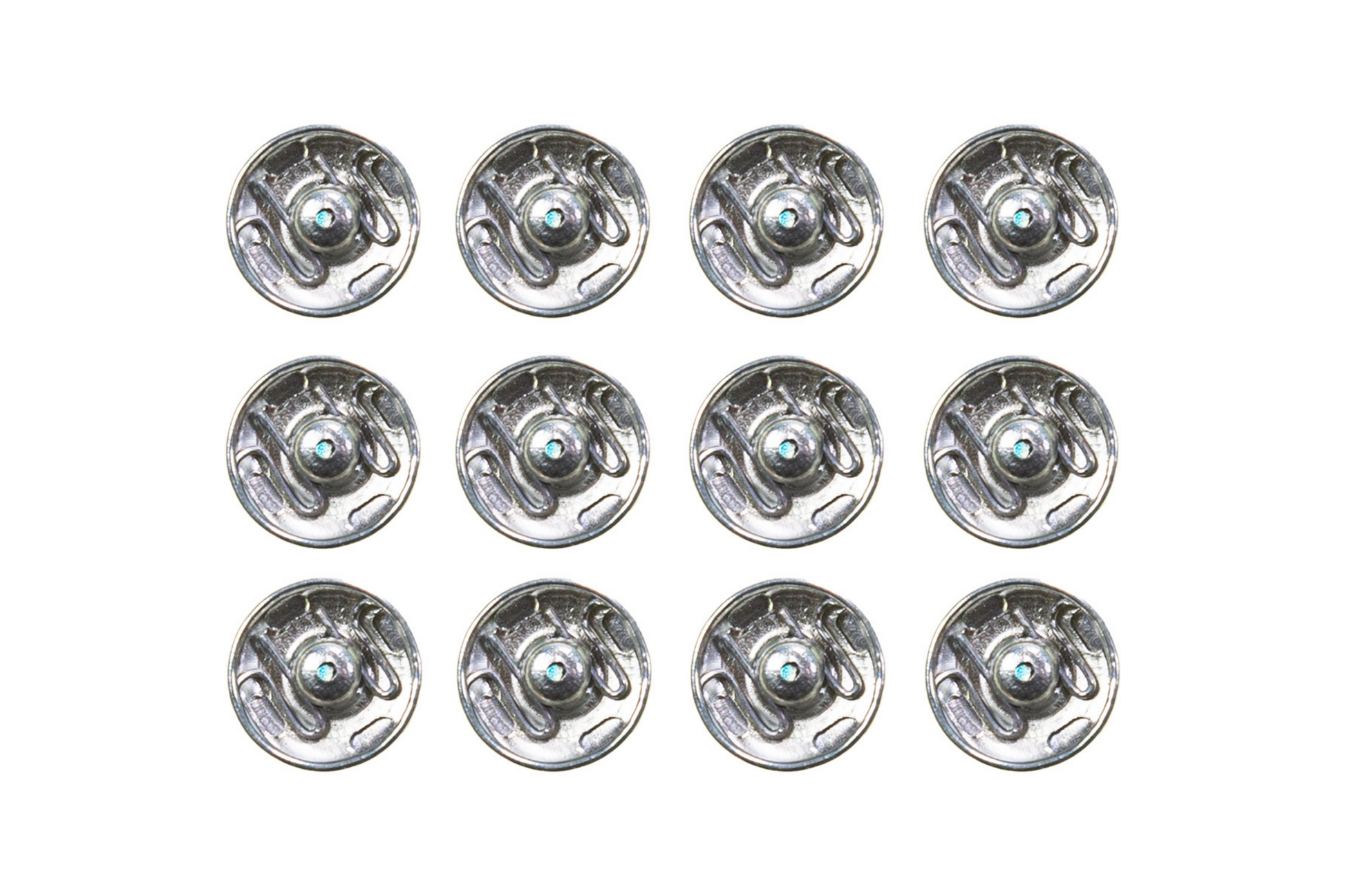 Druckknopf-Set in Silber 11mm 12 Stück