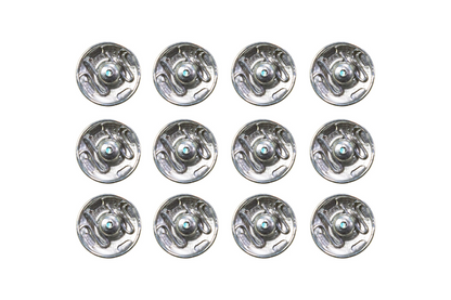 Druckknopf-Set in Silber 11mm 12 Stück