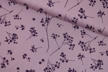 Viskose Twill Stalks lilac mit Blümchen von mind the MAKER quer