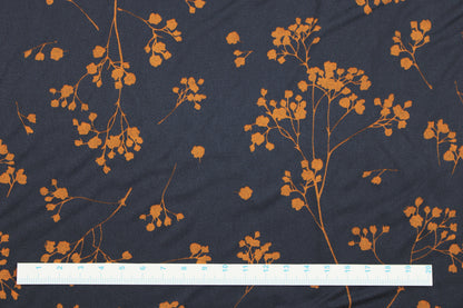 Viskose Twill Stalks indigo night mit Blümchen von mind the MAKER Maßstab
