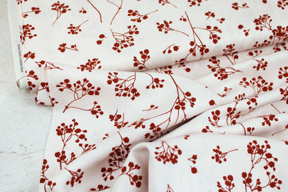 Viskose Twill Stalks creamy white mit Blümchen von mind the MAKER Ballenansicht