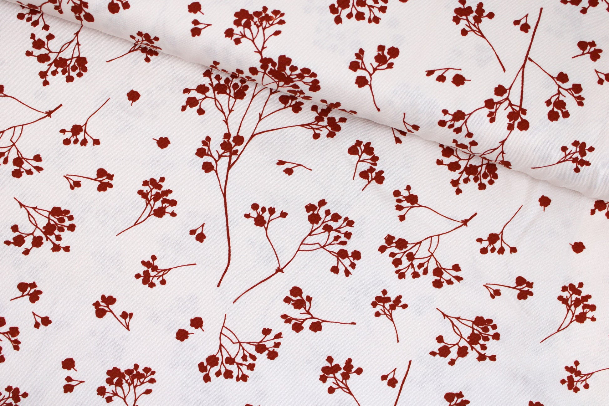 Viskose Twill Stalks creamy white mit Blümchen von mind the MAKER quer