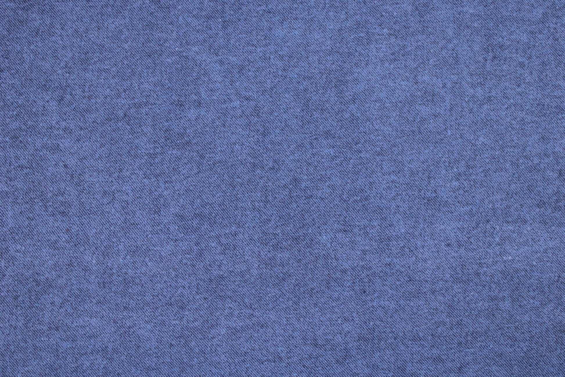 Flanellstoff Hudson uni blau meliert Detailbild