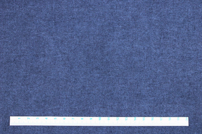Flanellstoff Hudson uni blau meliert Maßstab