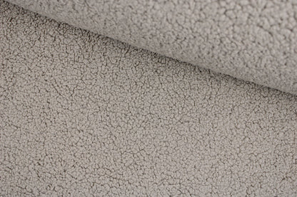 Teddystoff mit weicher Fleeceabseite in beige quer