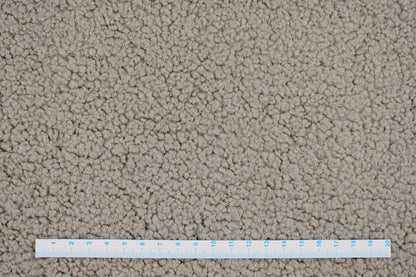 Teddystoff mit weicher Fleeceabseite in beige Maßstab