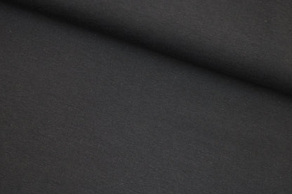French Terry Sweatstoff Maike in uni Schwarz quer