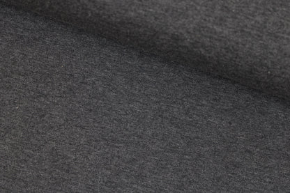 Dunkelgrau melierter French Terry Sweat Stoff Maike quer