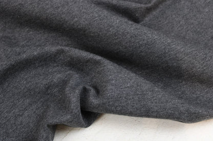 Dunkelgrau melierter French Terry Sweat Stoff Maike