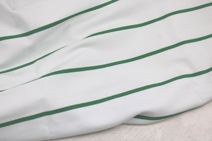 Modal Sweat Panelstoff Lineas mit Streifen in Grün auf Weiß