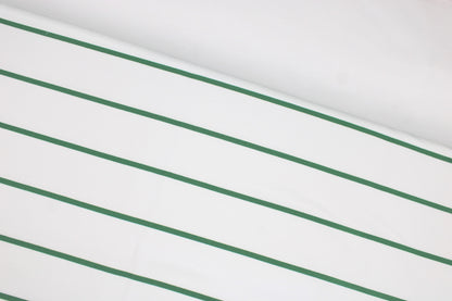 Modal Sweat Panelstoff Lineas mit Streifen in Grün auf Weiß quer