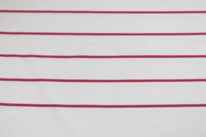 Modalsweat-Panel Lineas mit Streifen in Pink auf weißem Grund Detailbild