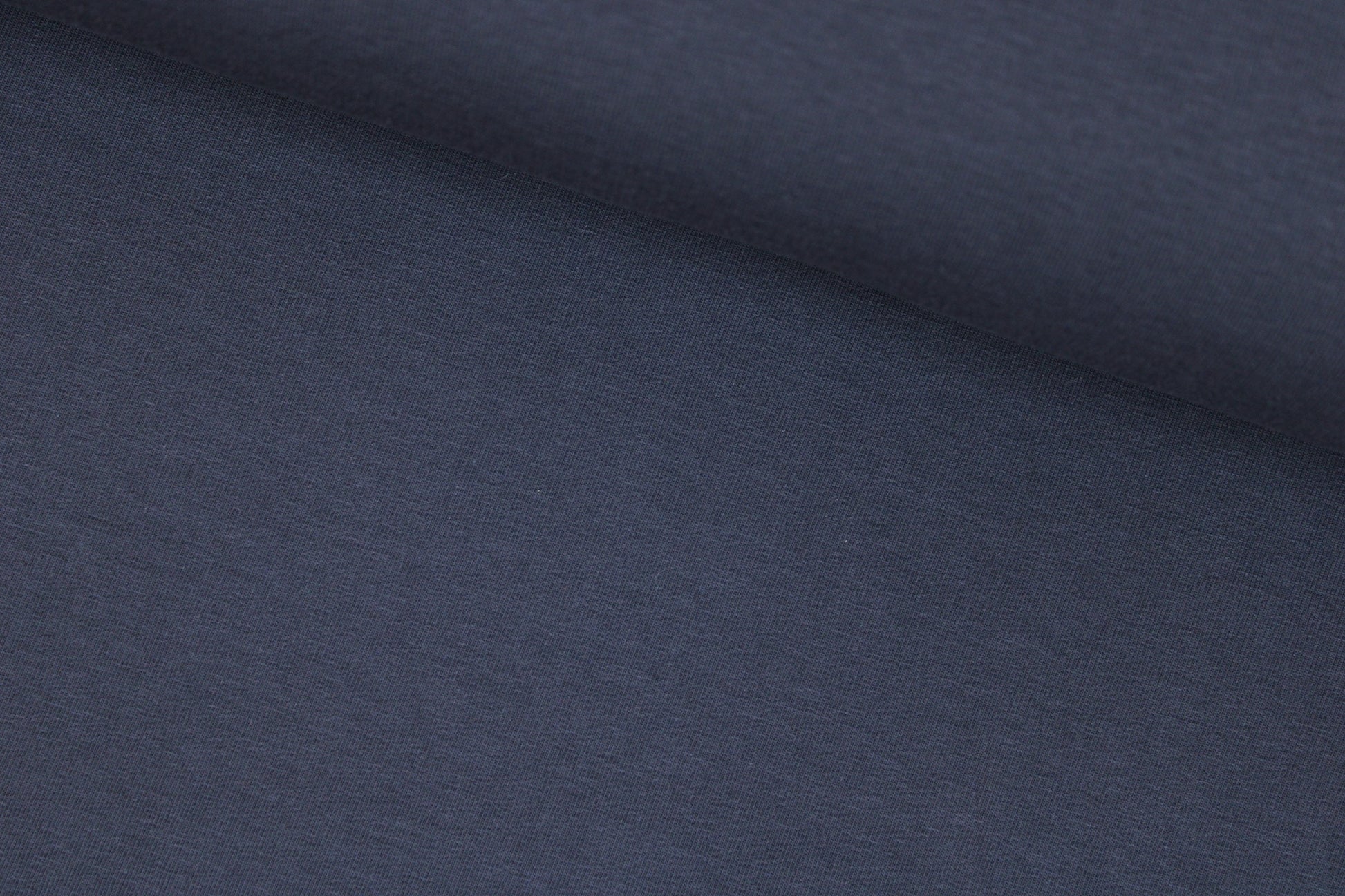 Dunkelblauer French Terry Sweat Stoff Maike quer